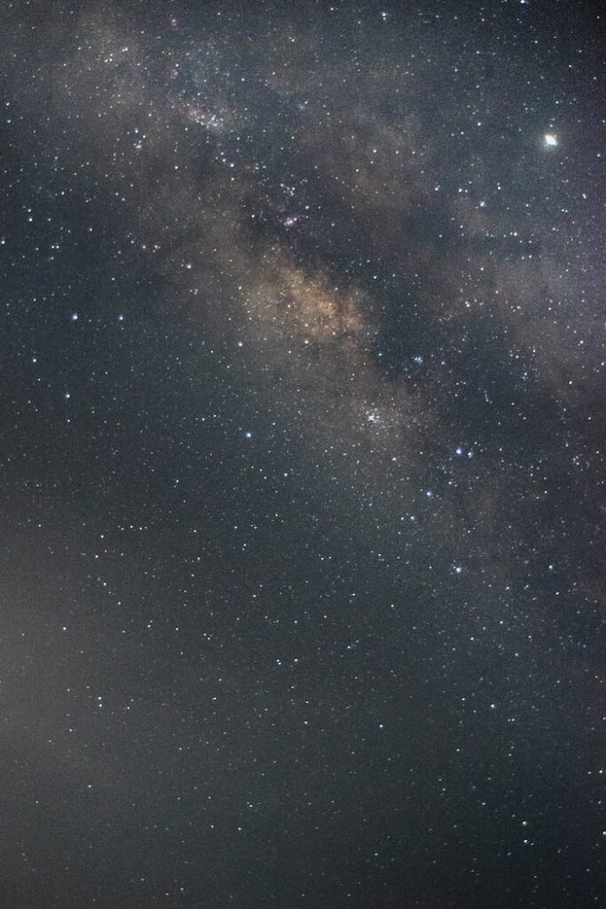 Stunning image of the starry night sky showcasing the Milky Way galaxy in breathtaking detail.